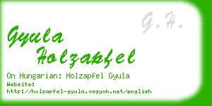 gyula holzapfel business card
